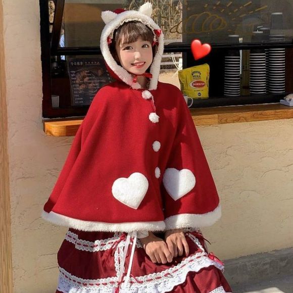 Little Angel Kitty Cat Plush Poncho Cape - Picture 2 of 7